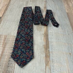 CHRISTIAN DIOR FOR AVON MONSIEUR MEN'S NECKTIE PAISLEY BLUE W4” L58”